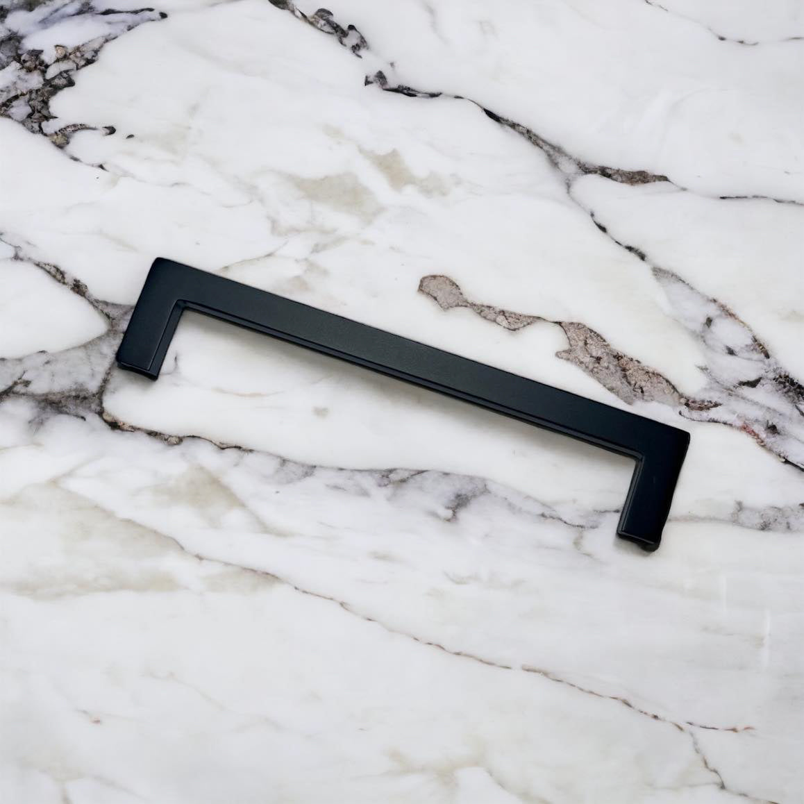 Square Architectural Handle - Matt Black