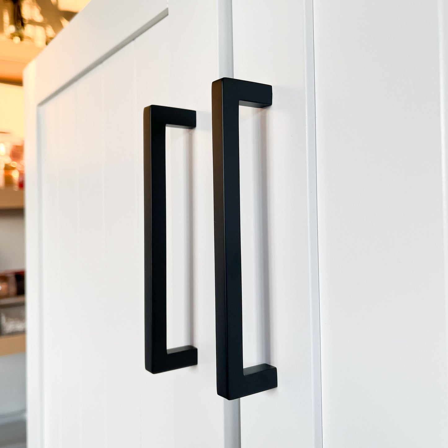 Square Architectural Handle - Matt Black